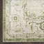 Tapis oriental ivoire / vert en polyester tissé à la machine Haydel-97841427