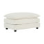 Repose-pieds en tissu chenille à combiner avec un canapé 2 places, un canapé 3 places et un canapé 4 places, chenille blanche