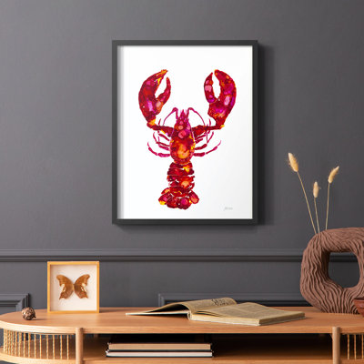 Lobster Framed Print - Solid Wood