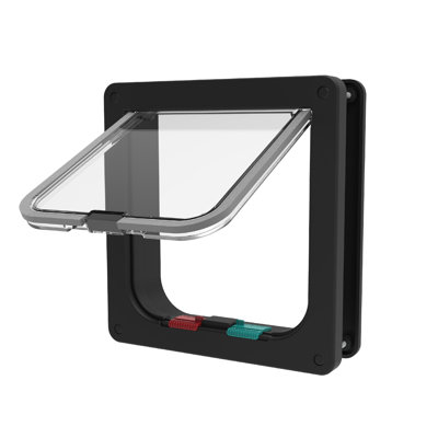 9.25 in. W x 9.84 in. H Window Mounted Door Mounted Wall Mounted Sliding Door Insert Electronic Pet Door