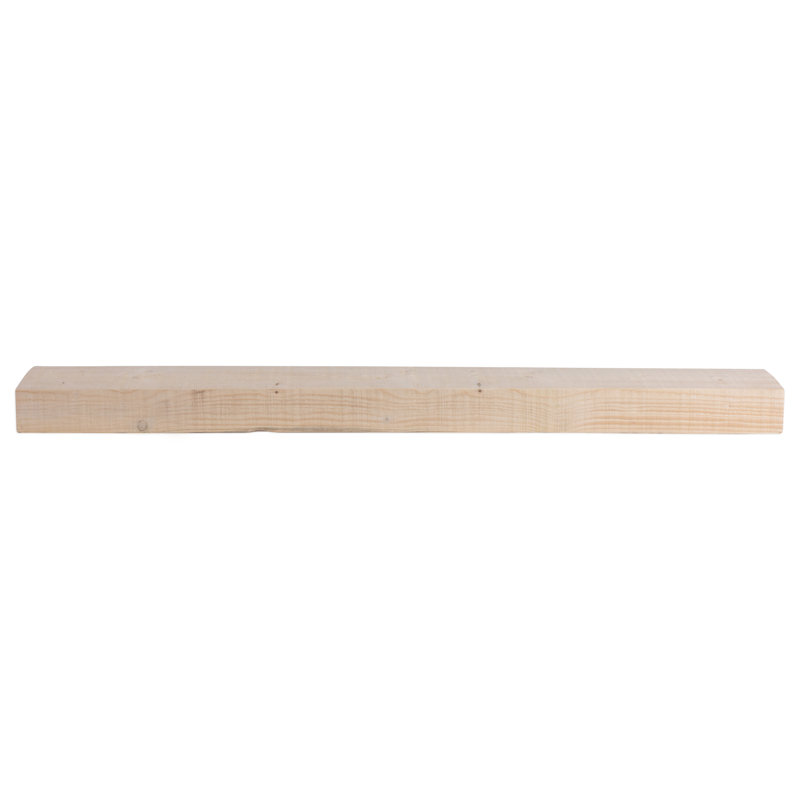 Unfinished Oak Solid Wood Floating Mantel Shelf, 42"