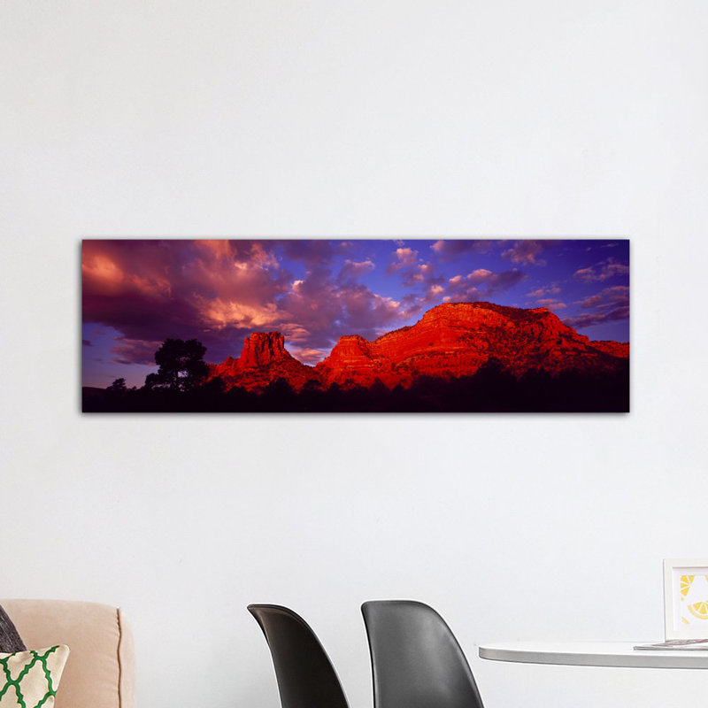 «Rocks at Sunset Sedona, Arizona», reproduction de photo sur toile, H 12 po x l 36 po x P 1,5 po, Toile tendue