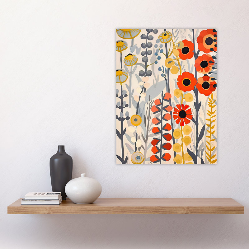 Wildflowers Painting Rustic Floral Wall Art Print