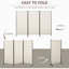 Paravent de 6 pi, paravent 3 panneaux beige. Style pliant à double charnière. Structure en métal robuste. Gain de place. H 73,15 po x L 99,5 po x P 19,23 po. Option de décoration intérieure, écran de clôture beige.