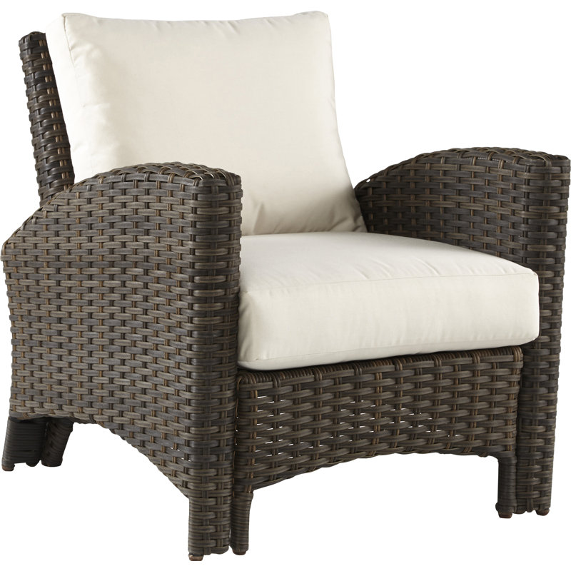 Chaise à assise profonde avec coussin Spruill Panama, Toile Toile Toile Sunbrella®