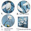 Minimalisme bleu et blanc Snowdrops Bloom II - impression-147487122-147487123
