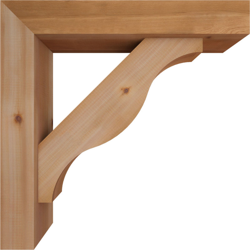 Support Funston Block avec support décalé, 26 x 26, Cèdre rouge occidental de l 5 1/2 po (lisse)