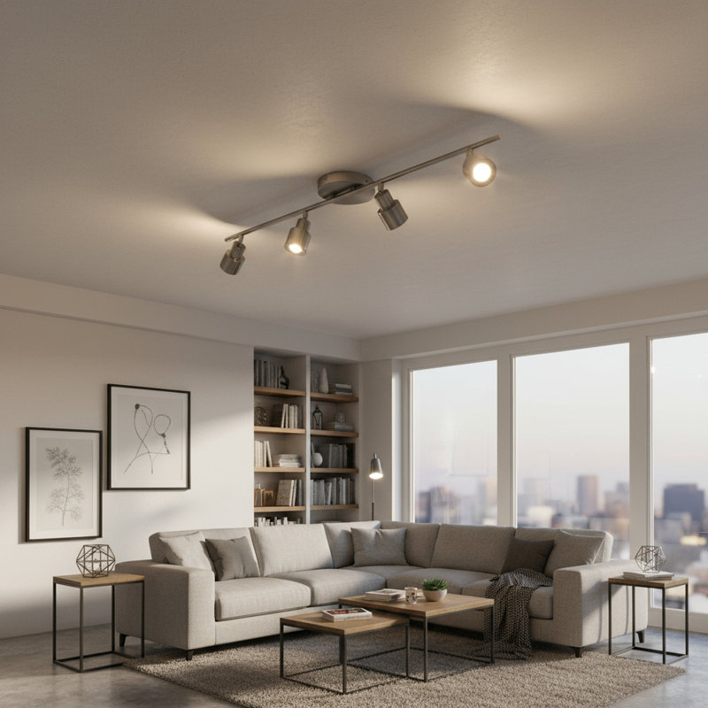 Projecteur directionnel et linéaire à 4 lumières de style moderne 36,75 po Cavender Cavender