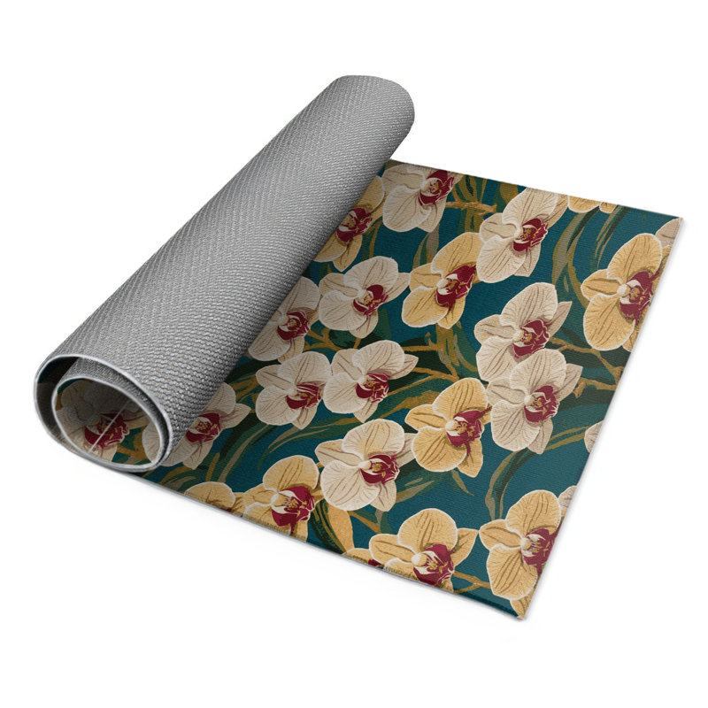 Tapis d'intérieur et d'extérieur brun Botanical, Rectangle 5 pi x 7 pi