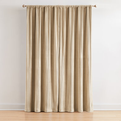 Glam Pleated Velvet Light Filtering Window Curtain Panels Pair