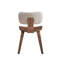 Chaise d'appoint rembourrée en bois massif Kaija