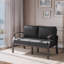 Causeuse d'extérieur en aluminium 52 po avec coussins, accoudoirs ergonomiques et structure renforcée Mcknight pour plus de stabilité-932801684