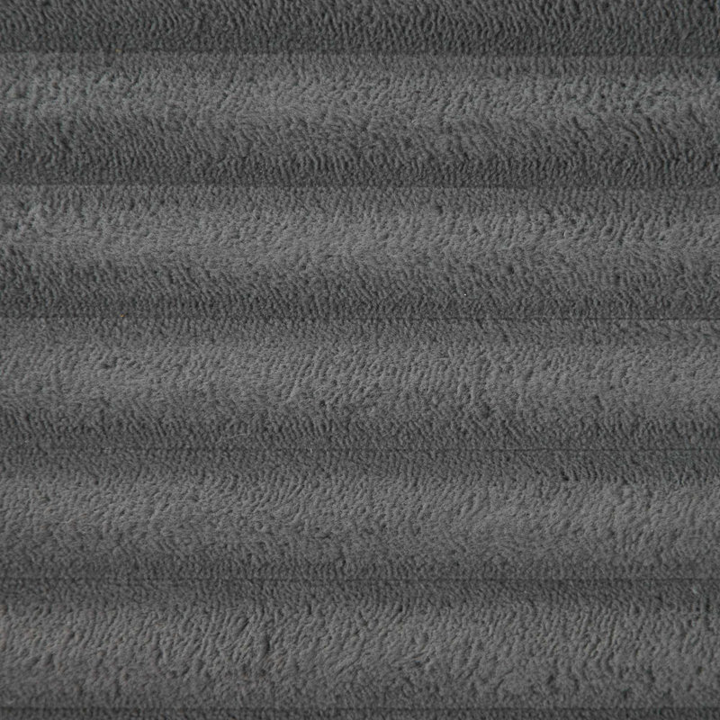 Canapé modulaire en L avec méridienne orientée vers la droite, Velours côtelé gris