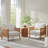 Boho Rattan Accent Chair With Lumbar Pillow-358418488