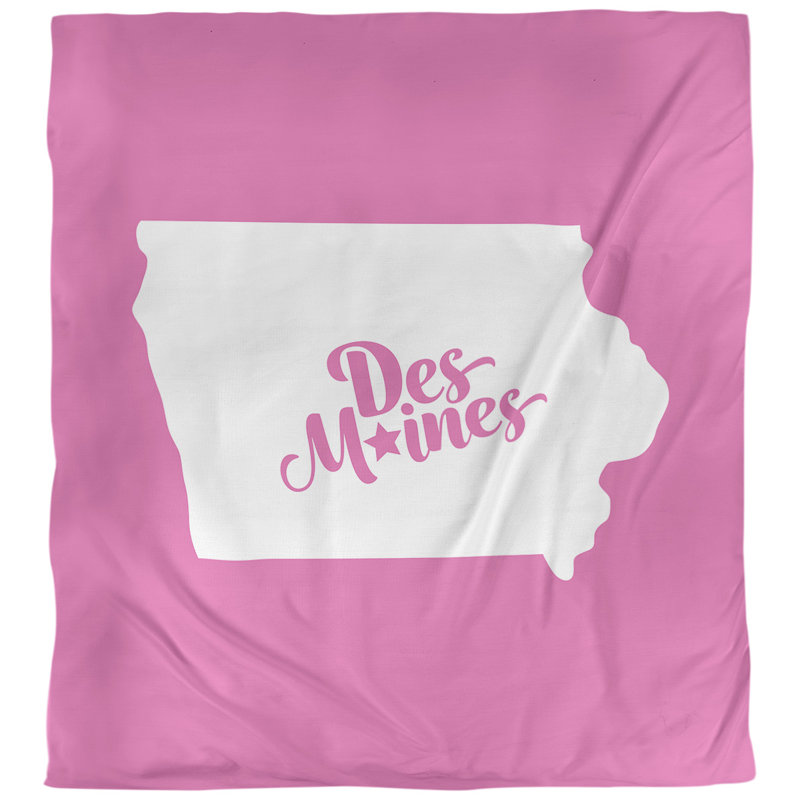 Housse de couette de iowa des moines, Rose, Microfibre