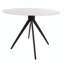 Huetter aspen 1000mm oak foiled round table & 4 fabric chair Set-1966918894-1948480306