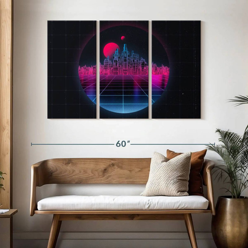 Kelan Dimensional Modern City, H 32 po x l 50 po