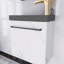 Meuble-lavabo mural simple avec plateau en résine 19,7 po Laynette