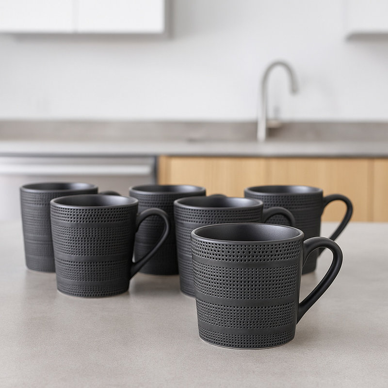 10 grandes tasses d'ombre onyx Strawberry Street