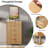 Fluted Wood Dresser, Modern 5 Drawers Dresser With Gold Handle, Wood Drawer Organizer-1708040459