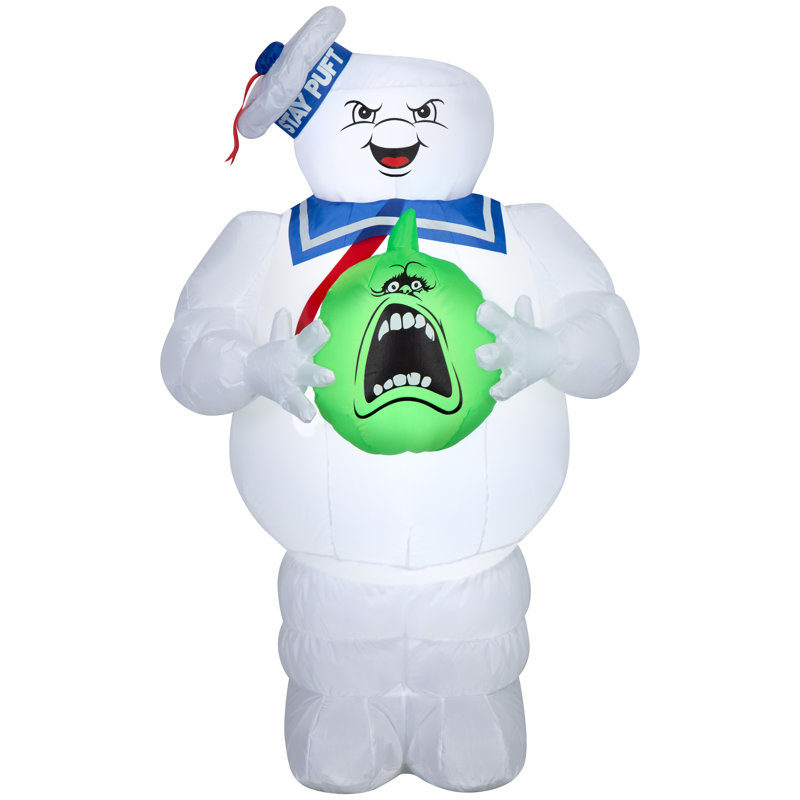 Airblown Stay Puft avec citrouilles fantômes