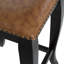 Tabouret de bar et de comptoir en bois avec siège rembourré Stellan-46728561-46728657