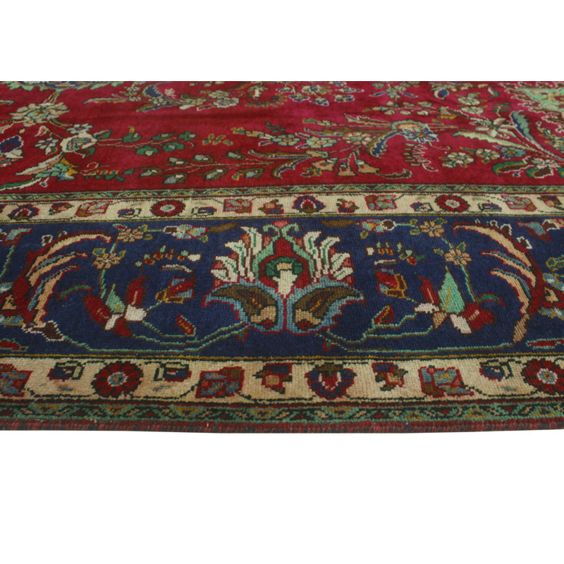 Tapis finement vieilli Magenta