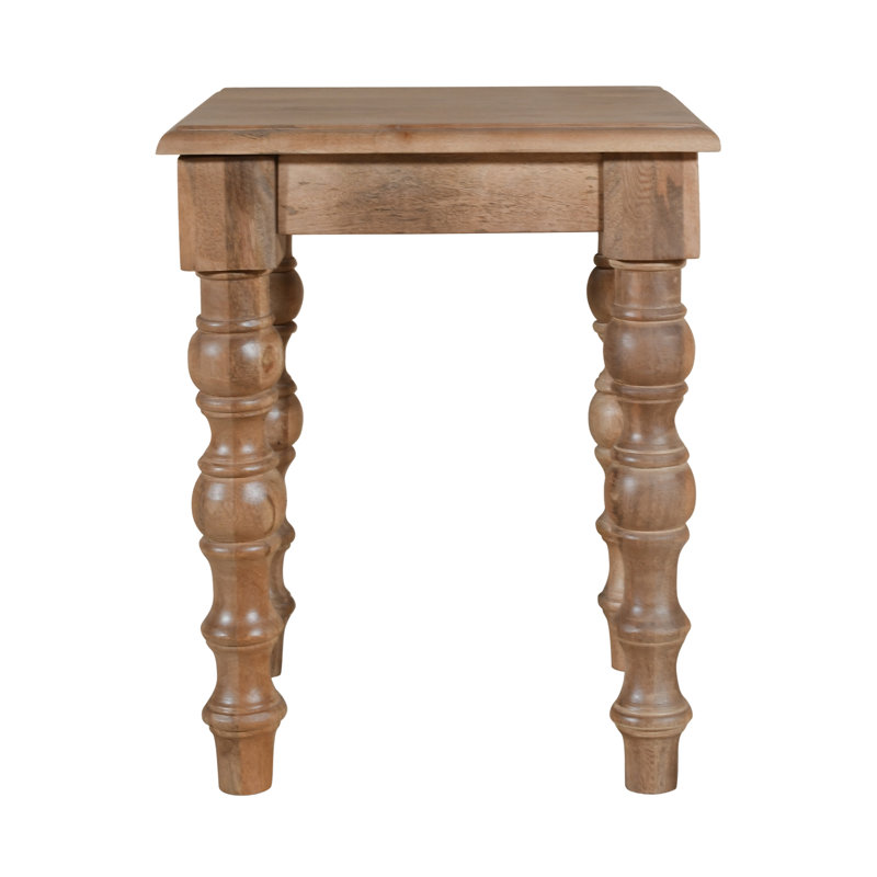 Solid Wood Top End Table