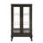Elegant Display Cabinet With Tempered Glass, Lighted Feature, And Mirrored Back For Home Or Office Decor Curio Interior, Vintage Charm, Metal Handle Showcasing Family Heirlooms