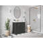 Meuble-lavabo simple 36 po avec plateau en quartz Jhamya-175465086