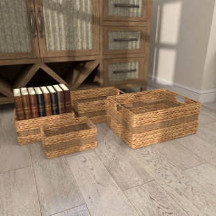 Natural Woven Grass Floor Basket - Medium - The Foundry Home Goods