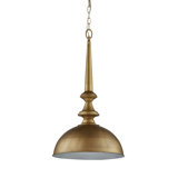 Luminaire suspendu en métal Hopper, or antique