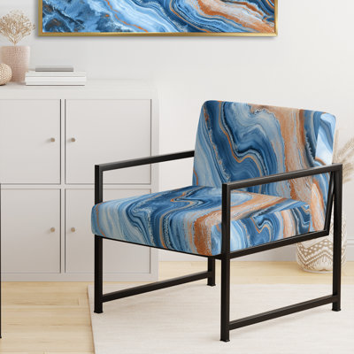 Chaise avec accoudoirs rembourrée Frode