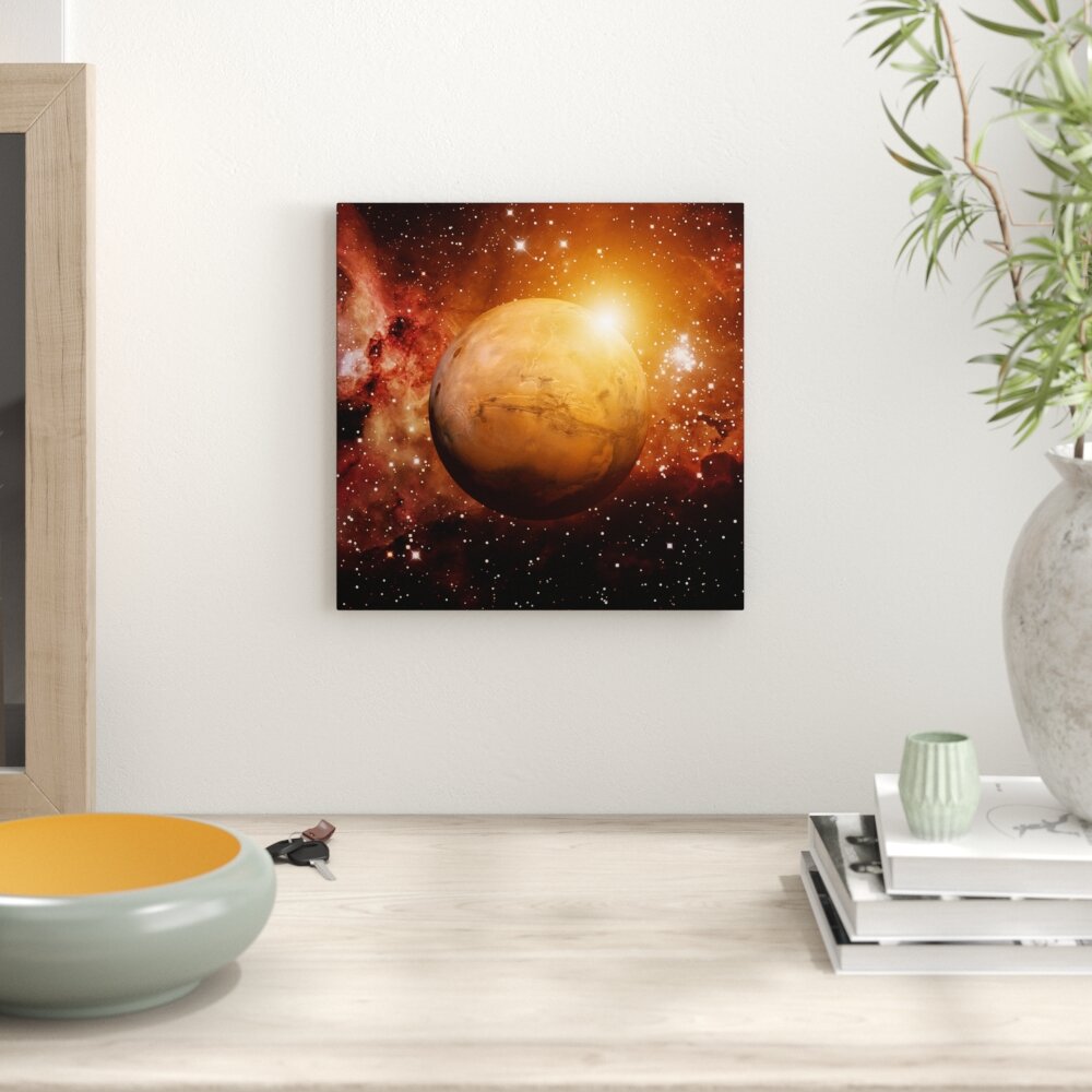 Leinwandbild Planet Mars im Universum