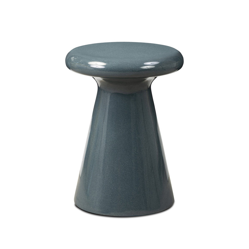 Table de bout en béton lisse Kika, Béton lisse ardoise