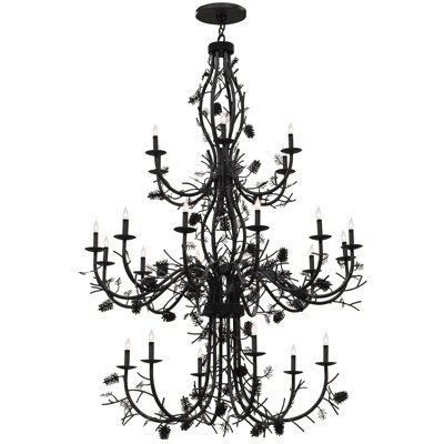 Lustre 60 lumières l 24 po Pinecone