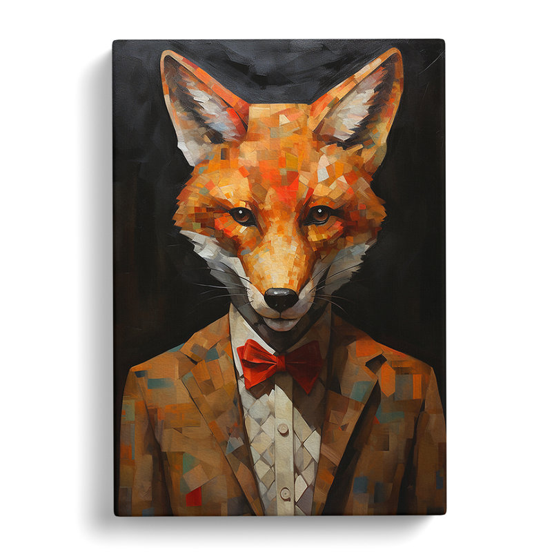 Fox Dadaism Art No.3 - Wrapped Canvas, 76cm H x 50cm W x 3cm D