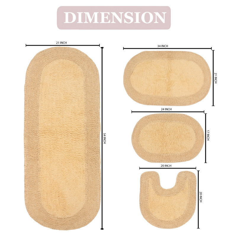 Traci Bath Rug Set, Butter
