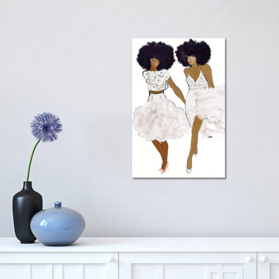 Sisters Love Impression 1 Piece Wrapped Canvas Wall Art