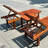Outdoor Solid Wood Recliner Pool Leisure Beach Outdoor Wood Chaise Lounge Set with Table