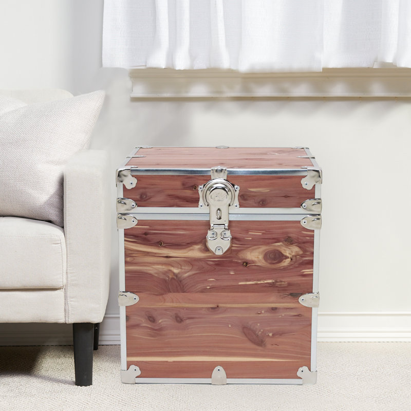Table de bout Rhino Knotty Cedar, Argent argent, H 24 po x l 20 po