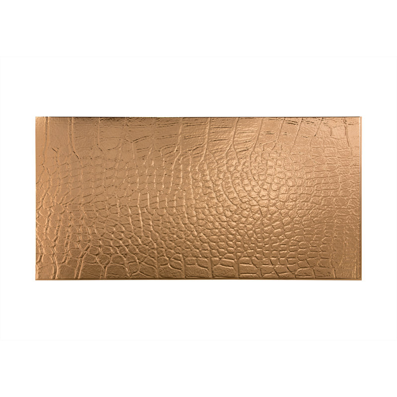 Panneau mural décoratif en vinyle FASÄDE Cayman 4 pi x 8 pi, Cuivre poli