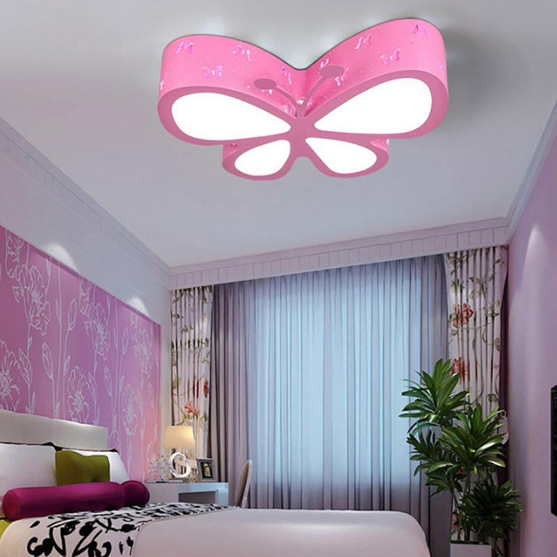 Plafonnier encastré à DEL 19,7 po Butterfly, Rose