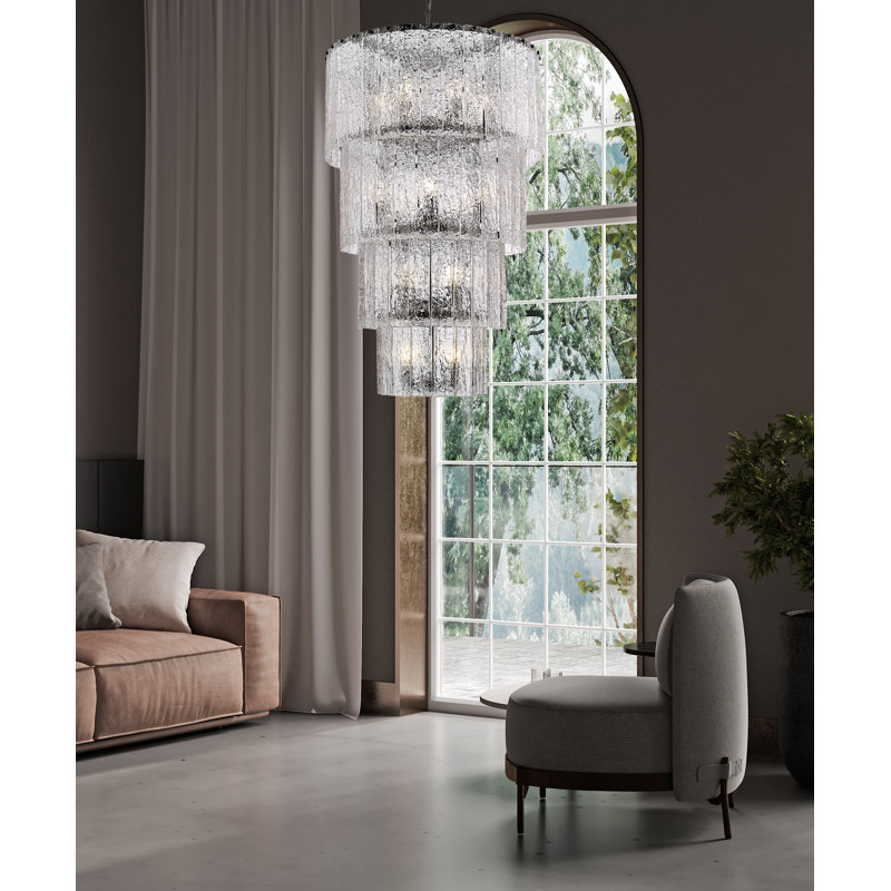 Timeothy 18 Light Chandelier, Matte Black