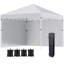 Arn 3 x 3 m Pop Up Gazebo with 2 Sidewalls, Wheeled Bag, White