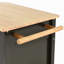 Chariot pour îlot de cuisine avec plateau en bois massif et roues verrouillables, largeur de 54,3 pouces, armoire à 4 portes et deux tiroirs, support à épices, porte-serviettes-1013214347