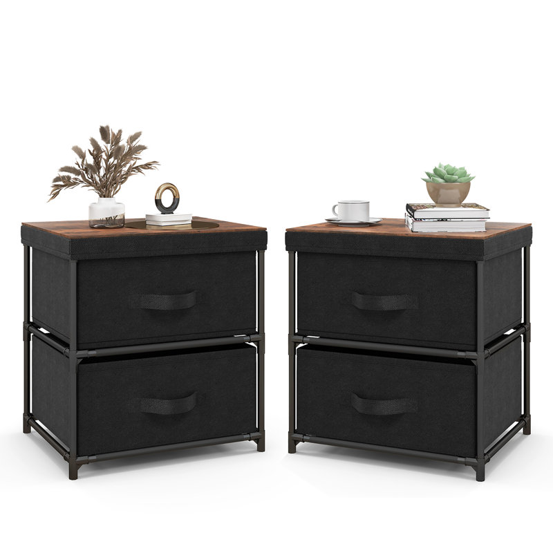 Lowan 16'' W Metal Nightstand