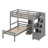 Kids Twin Loft Bed with Drawers-385413498