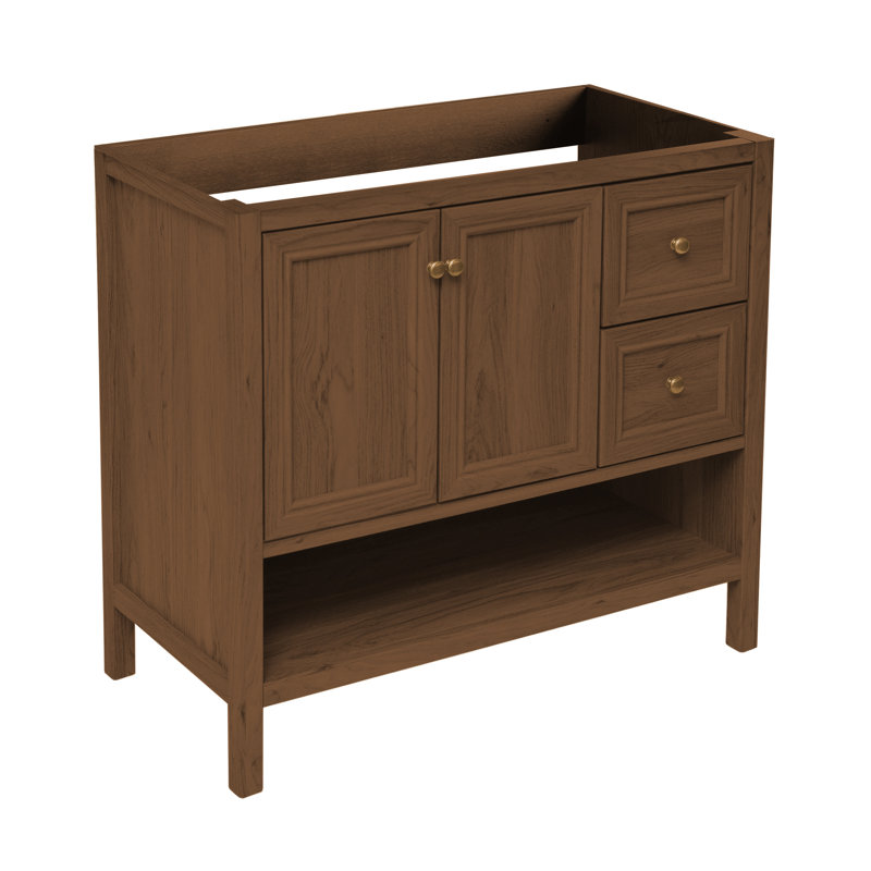 Château 36" Freestanding Bathroom Vanity Cabinet without Top Oak, Brown