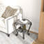 Ensemble de 3 tables basses en verre trempé, table basse décorative elliptique avec tables d'appoint rondes, table basse de chambre à coucher avec fabrication robuste pour le salon